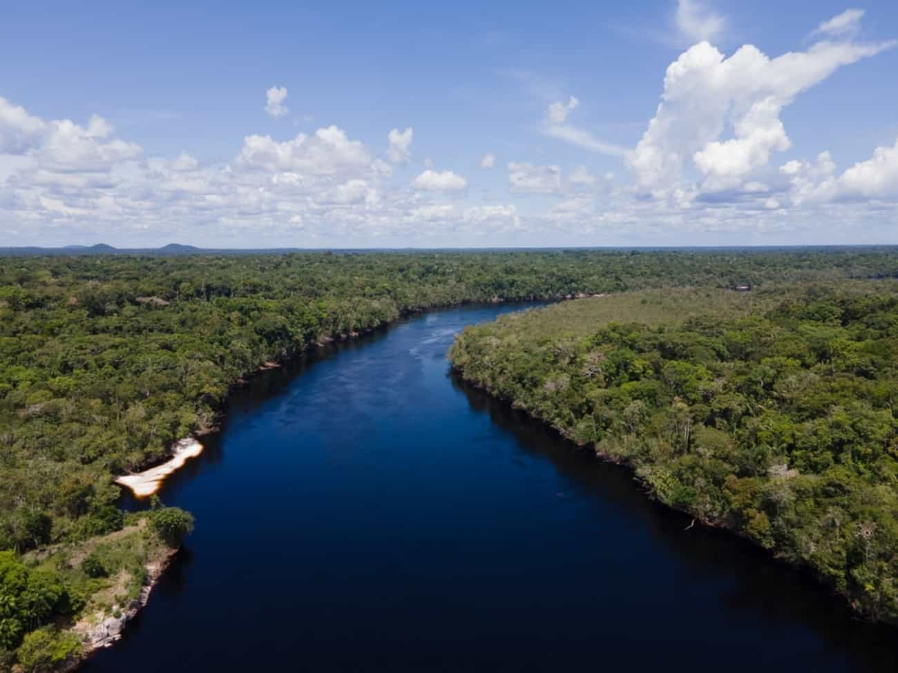 Aerial view of Rio Amazonas