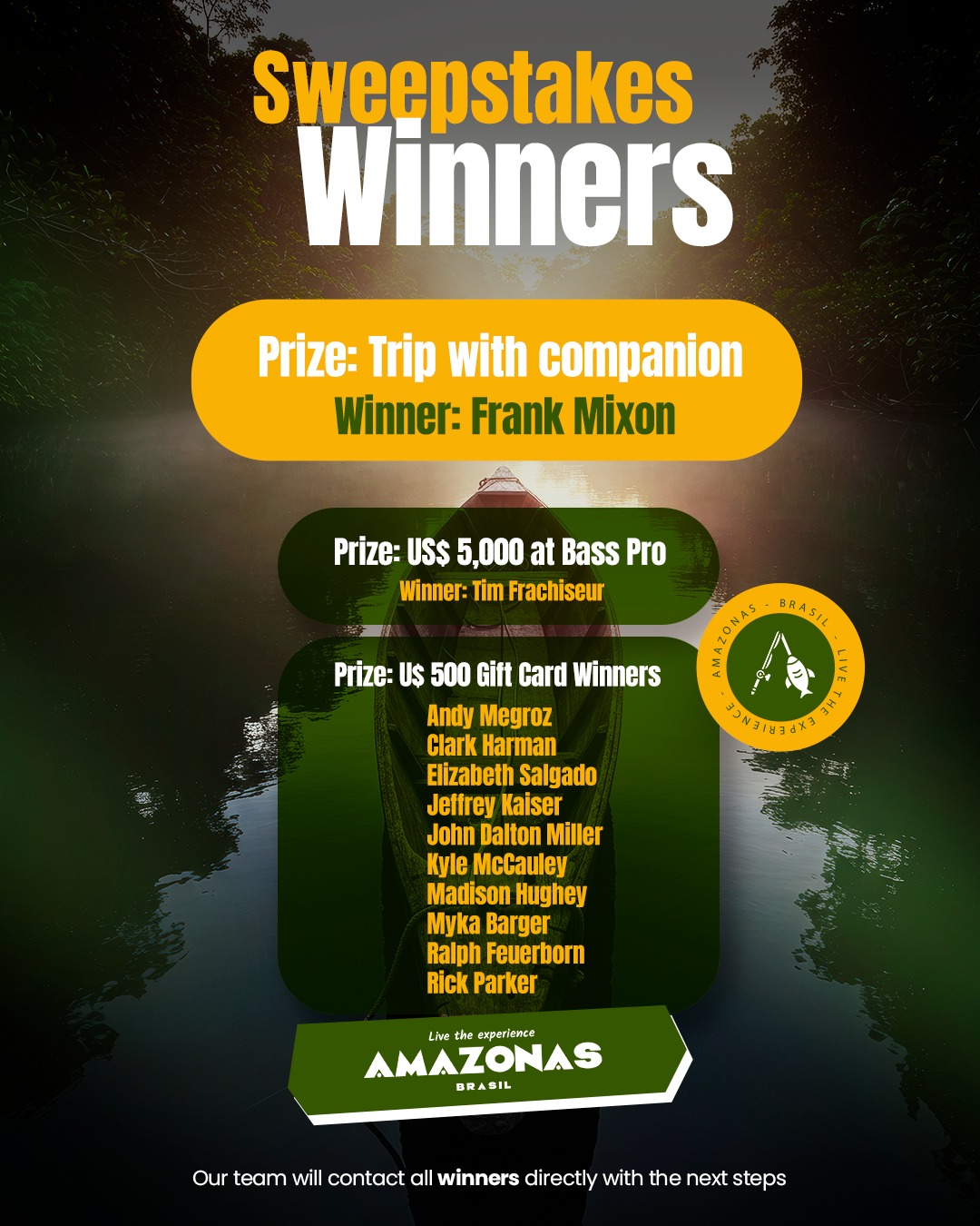 Amazonas Fishing Experience Winners